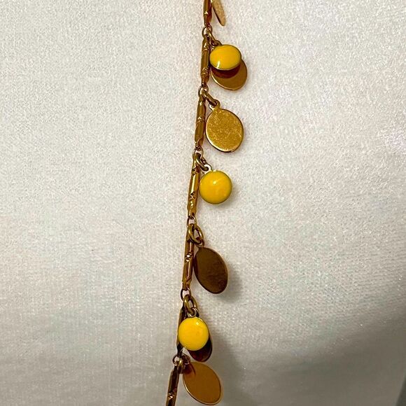 J Crew yellow and gold necklace 30” - Picture 7 of 8
